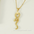 Mayores Fashion Hip Hop Gold Cobra Snake Colgante